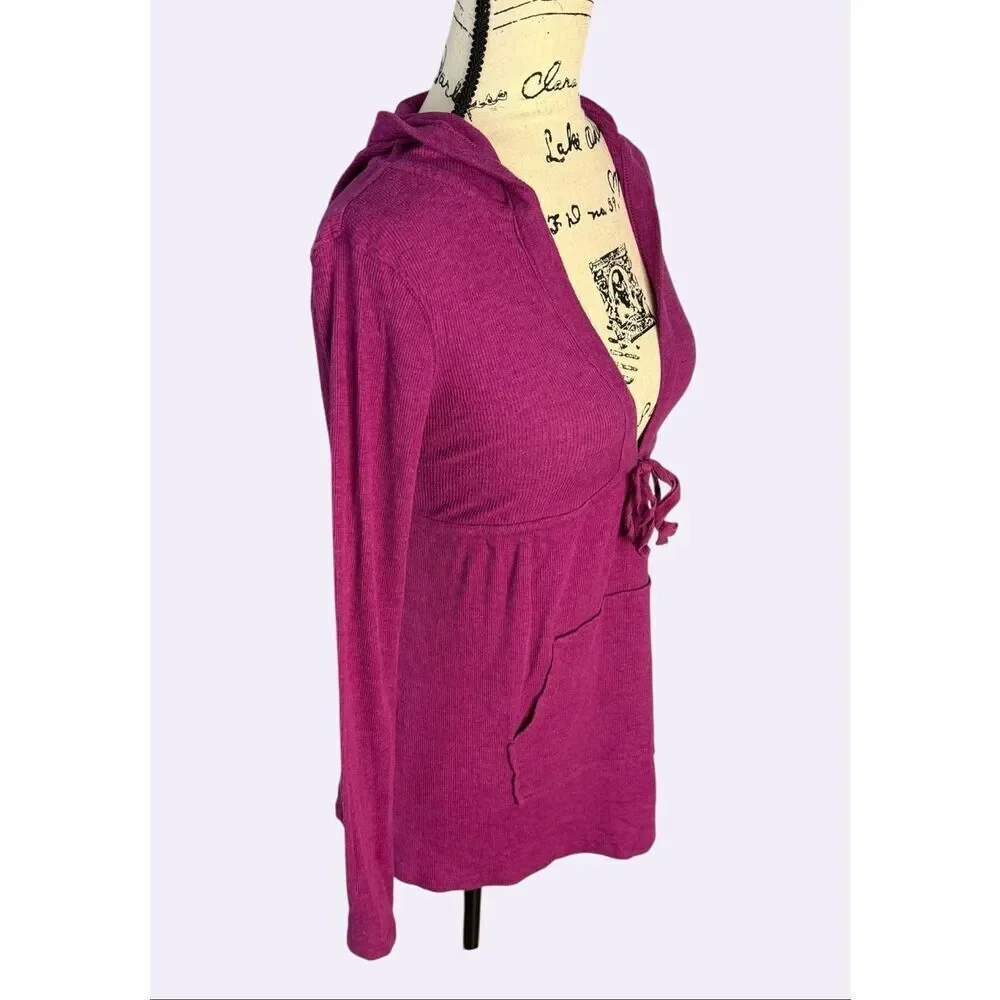 Old Navy 100% Cotton Maternity Hoodie Size S Plum Purple Tunic Top
